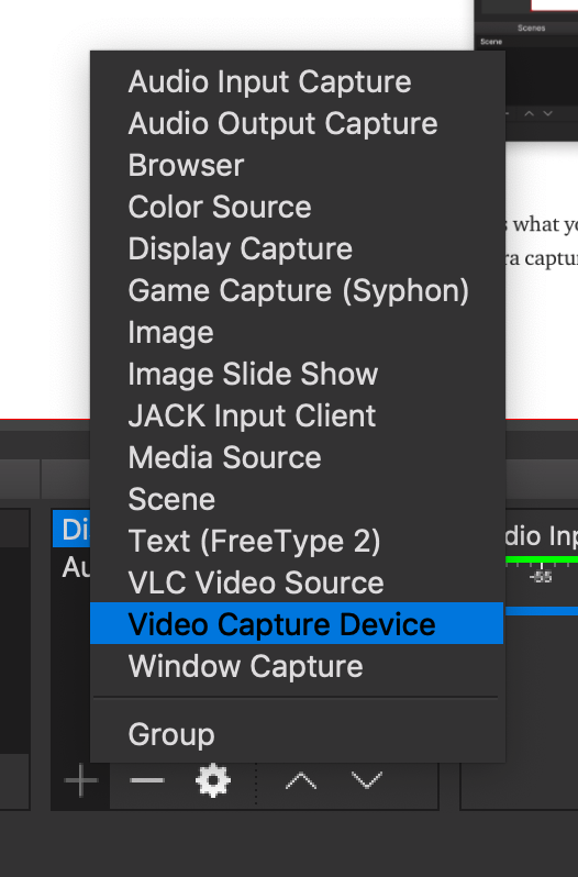 Add a new video capture device