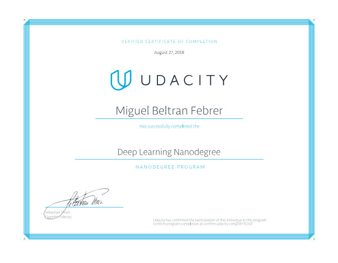 My certificate of completion!